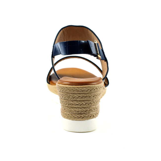 Blue - Back - Lunar Womens-Ladies Shack Wedge Sandals