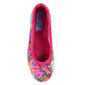 Pink - Close up - Lunar Womens-Ladies Sangria Patchwork Slippers