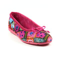 Pink - Front - Lunar Womens-Ladies Sangria Patchwork Slippers