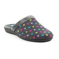 Gray - Front - Lunar Womens-Ladies Seine Slippers