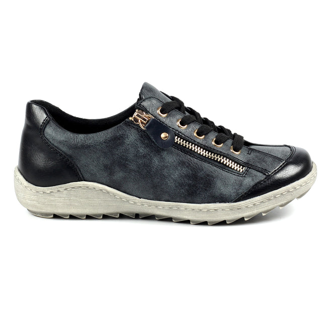 Black - Side - Lunar Womens-Ladies Bianca Sneakers