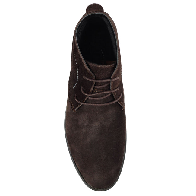 Brown - Pack Shot - Lazy Dogz Mens Baxter Suede Shoes