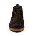Brown - Close up - Lazy Dogz Mens Baxter Suede Shoes