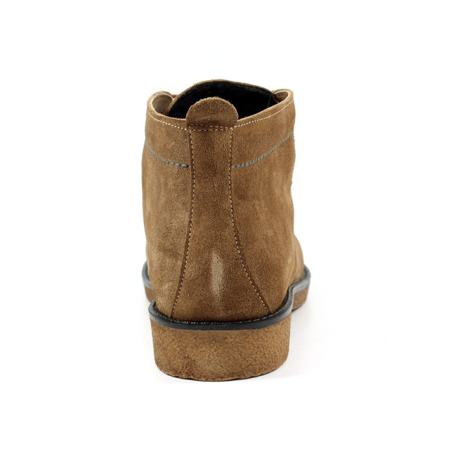 Tan - Back - Lazy Dogz Mens Baxter Suede Shoes