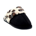 Black - Front - Lunar Womens-Ladies Bobbie Slippers