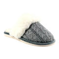 Gray - Front - Lunar Womens-Ladies Nika Slippers
