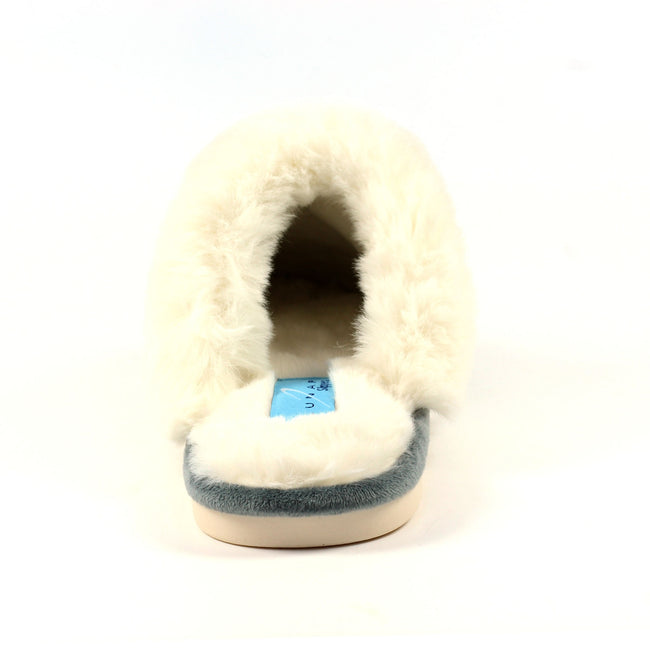 Gray - Back - Lunar Womens-Ladies Nika Slippers