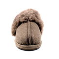 Taupe - Side - Lunar Womens-Ladies Ember Slippers