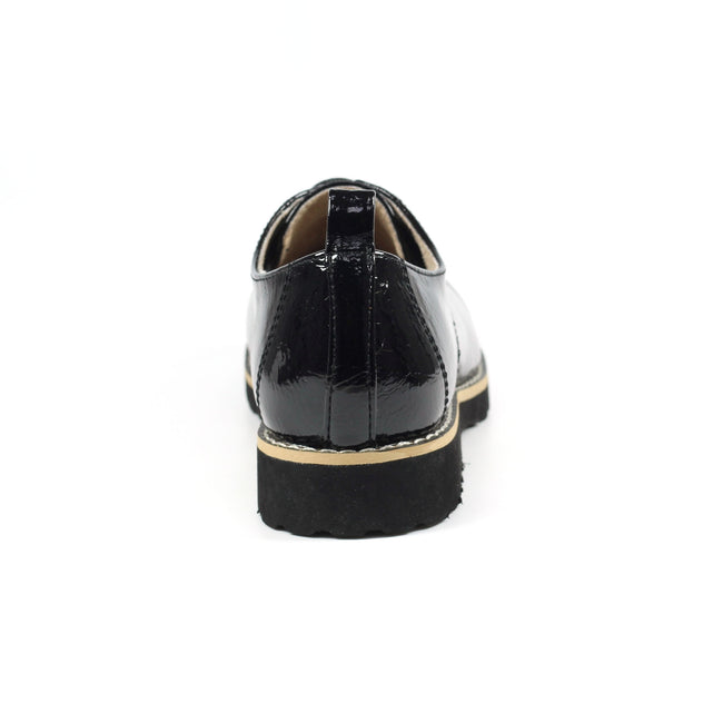 Black Patent - Back - Lunar Womens-Ladies Geller Oxfords