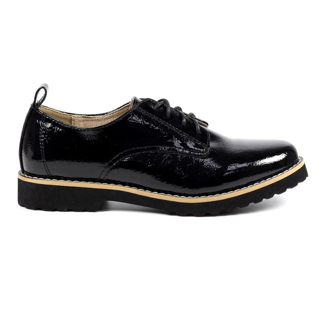 Black Patent - Lifestyle - Lunar Womens-Ladies Geller Oxfords