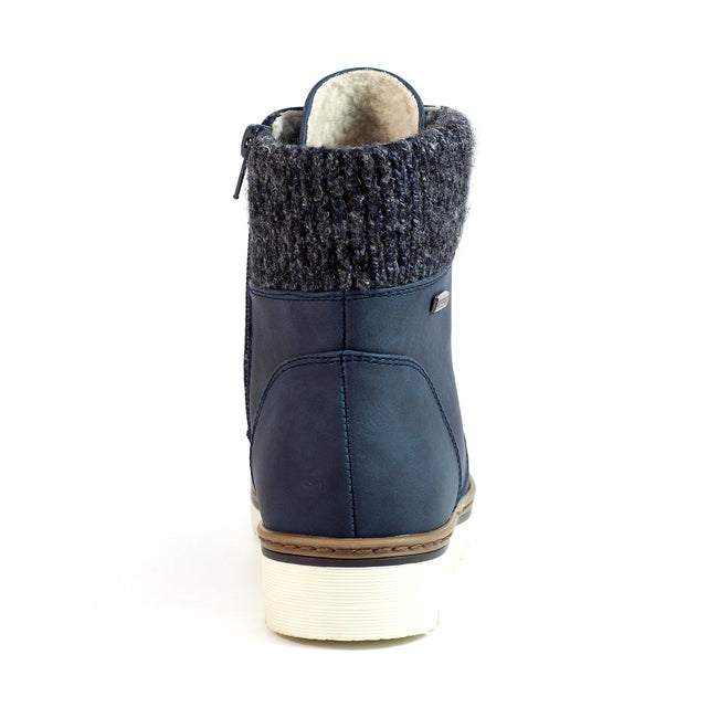 Blue - Back - Lunar Womens-Ladies Wolfsburg Waterproof Winter Boots