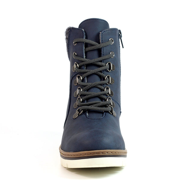 Blue - Pack Shot - Lunar Womens-Ladies Wolfsburg Waterproof Winter Boots