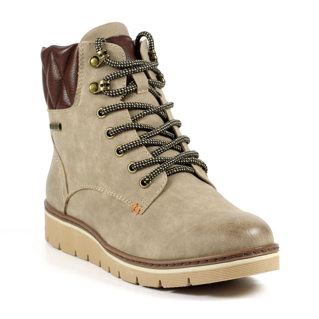 Stone - Front - Lunar Womens-Ladies Roberta Waterproof Ankle Boots