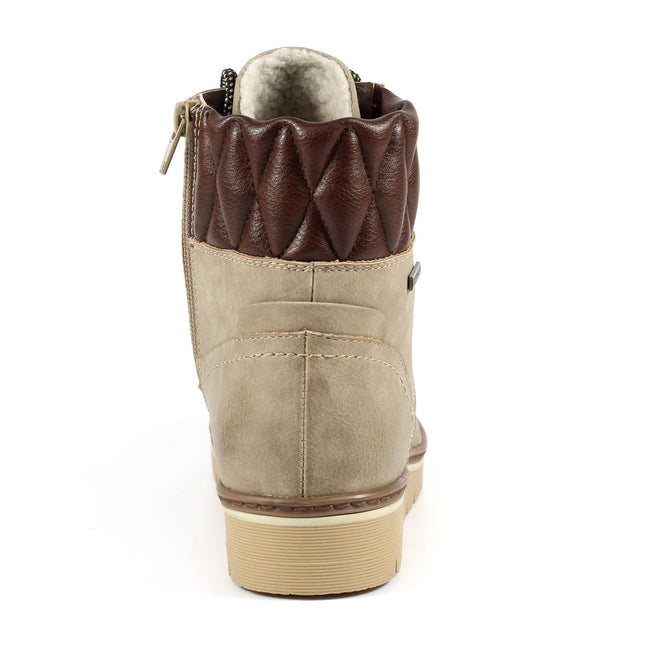 Stone - Back - Lunar Womens-Ladies Roberta Waterproof Ankle Boots