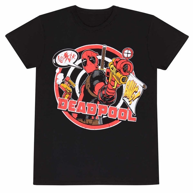 Black - Front - Deadpool Unisex Adult Button T-Shirt