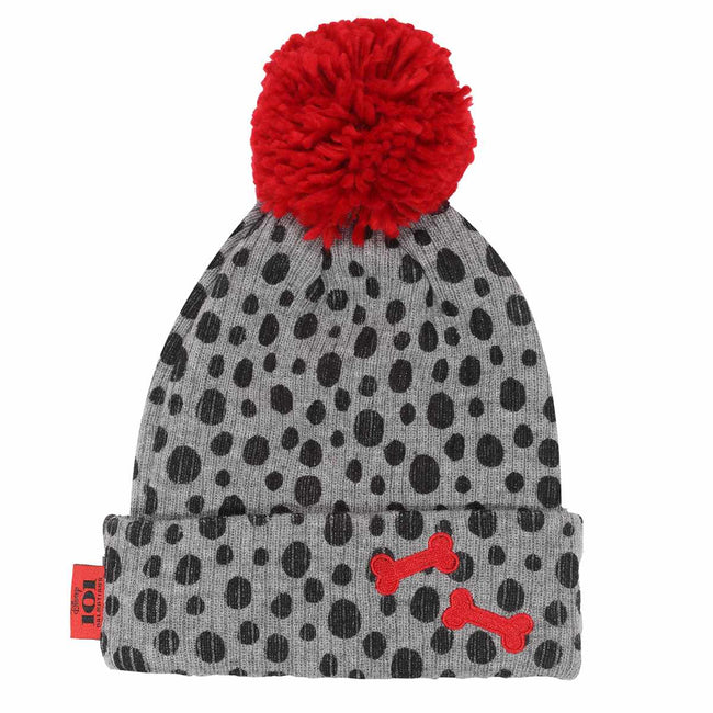 Gray-Black-Red - Back - 101 Dalmatians Peeping Pup Beanie