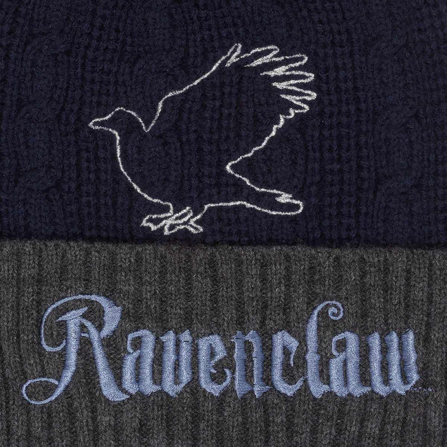 Navy-Gray - Side - Harry Potter Ravenclaw Pom Pom Beanie
