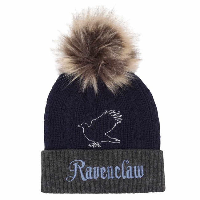 Navy-Gray - Front - Harry Potter Ravenclaw Pom Pom Beanie