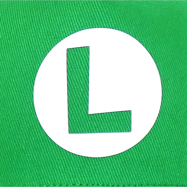 Green - Back - Super Mario Button Luigi Snapback Cap