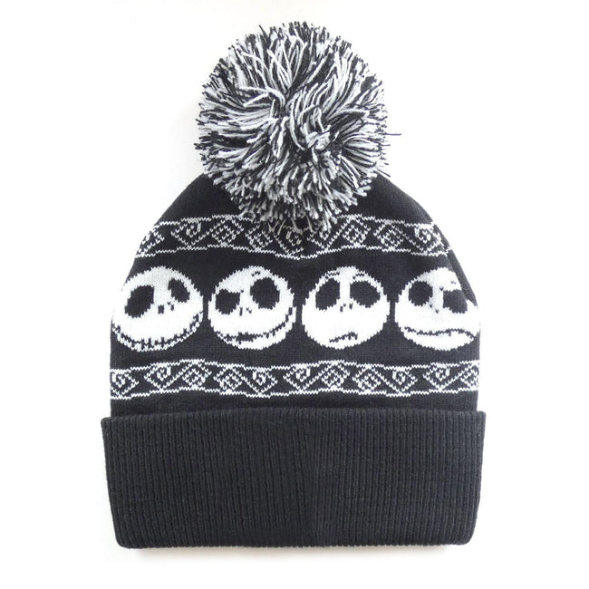 Black-White - Back - Nightmare Before Christmas Basic Snow Beanie