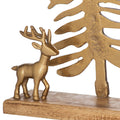 Gold - Back - Hill Interiors Stag Christmas Candle Holder