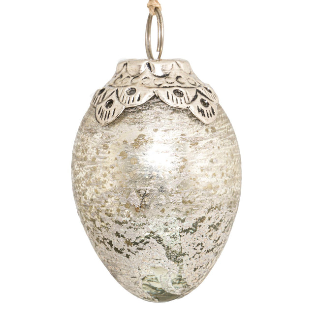 Gold - Front - Hill Interiors The Noel Collection Mercury Oval Bauble