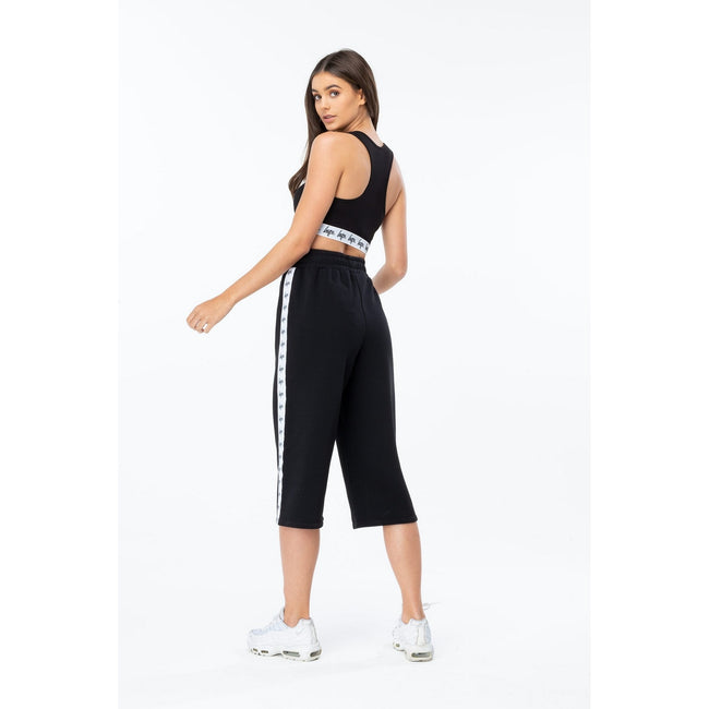 Black - Side - Hype Womens-Ladies Tape Culottes