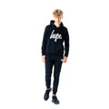 Black - Front - Hype Childrens-Kids Script Tracksuit
