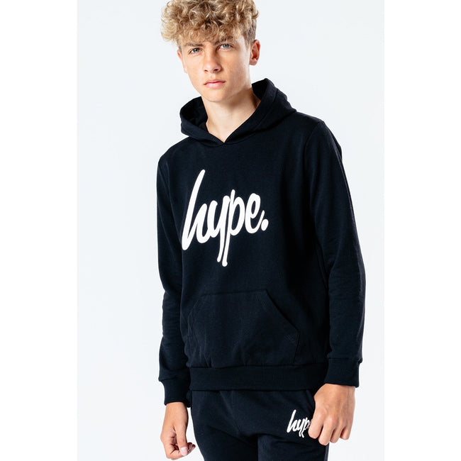 Black - Side - Hype Childrens-Kids Script Tracksuit