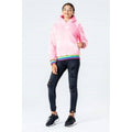 Pink - Back - Hype Childrens-Kids Cropped Pullover Hoodie