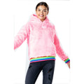 Pink - Front - Hype Childrens-Kids Cropped Pullover Hoodie