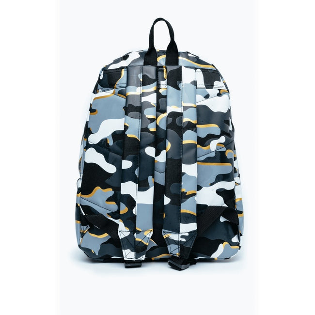Gray-Gold - Back - Hype Gold Line Camo Backpack