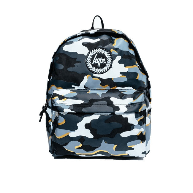 Gray-Gold - Front - Hype Gold Line Camo Backpack