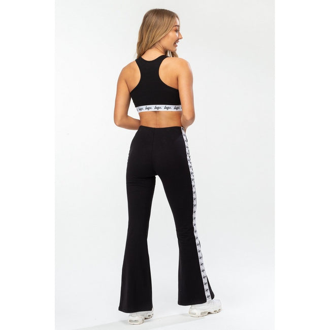 Black - Back - Hype Womens-Ladies Tape Flared Pants