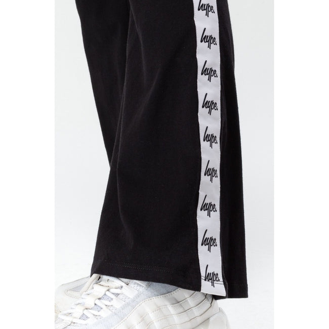 Black - Pack Shot - Hype Womens-Ladies Tape Flared Pants