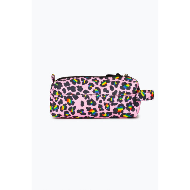 Multicolored - Back - Hype Rainbow Leopard Print Pencil Case
