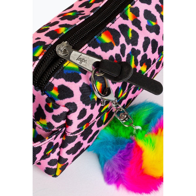 Multicolored - Lifestyle - Hype Rainbow Leopard Print Pencil Case