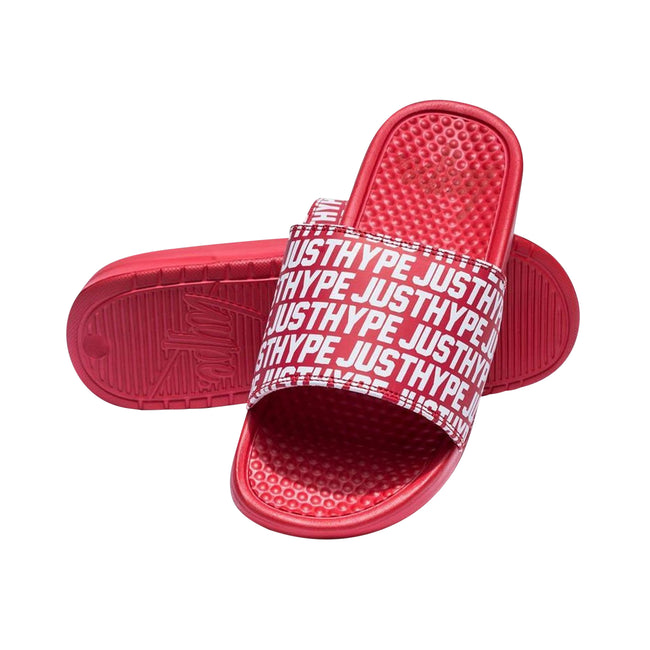 Red - Front - Hype Unisex Adults Justhype Sporting Sliders