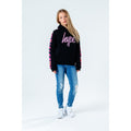 Black-Pink - Back - Hype Girls Animal Panel Pullover Hoodie