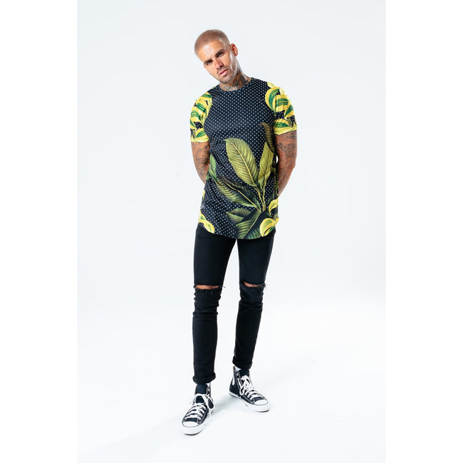 Blue-Green-White - Back - Hype Mens Polka Leaf T-Shirt