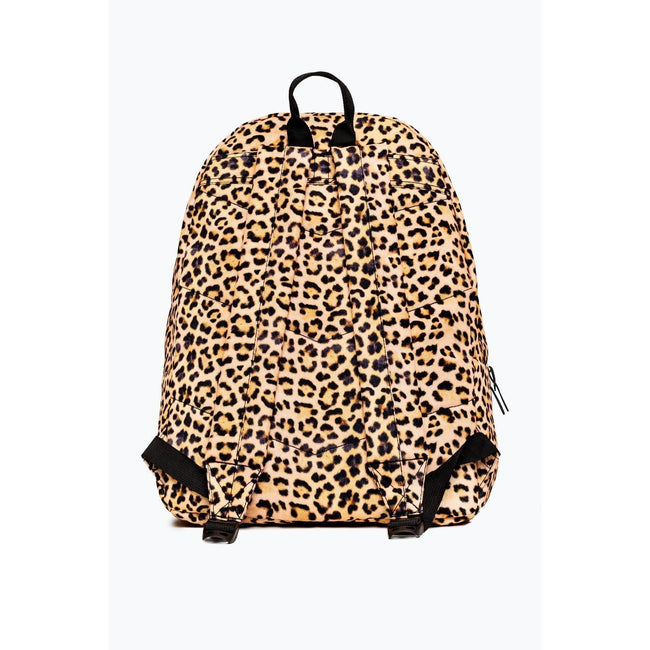 Brown-Black - Back - Hype Leopard Print Backpack
