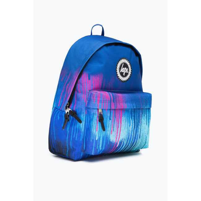 Blue-Navy-Fuchsia - Side - Hype Neon Drips Backpack