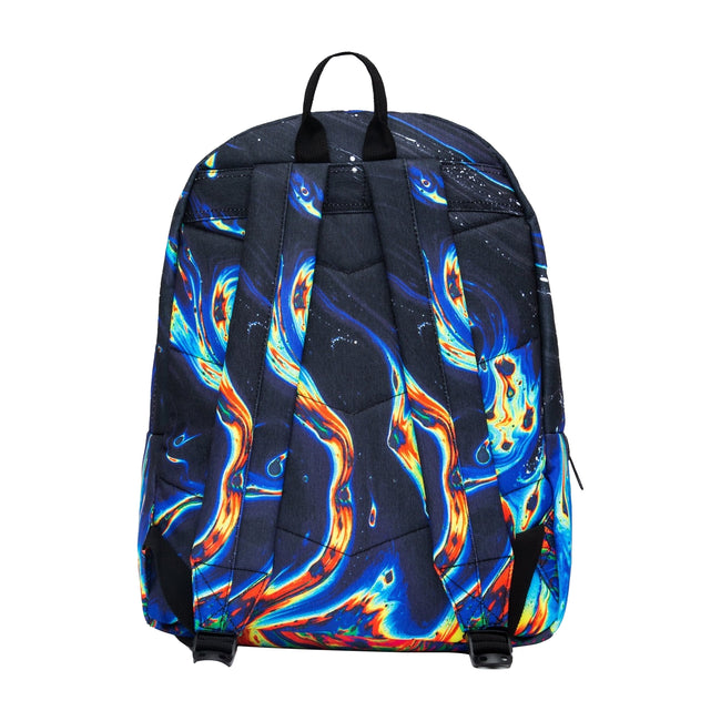 Navy-Blue-Orange - Side - Hype Rainbow Marble Backpack