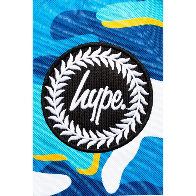 Blue-White-Yellow - Pack Shot - Hype Blueline Camo Backpack