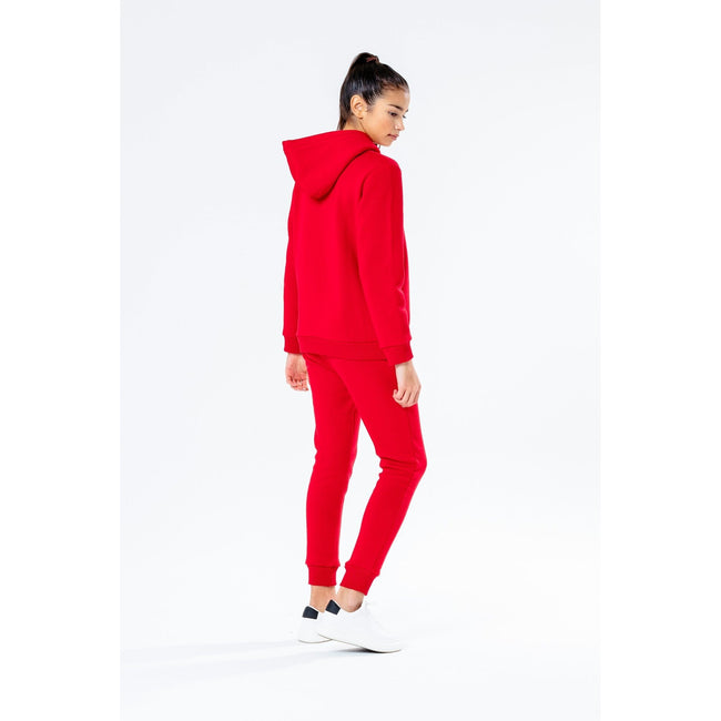 Red-Black - Side - Hype Childrens-Kids Script Hoodie And Joggers Set