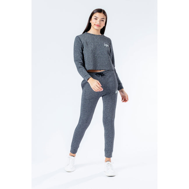 Charcoal - Back - Hype Girls Bella Jogging Bottoms