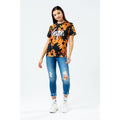 Black-Orange - Back - Hype Girls Daisy Row T-Shirt