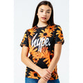 Black-Orange - Lifestyle - Hype Girls Daisy Row T-Shirt
