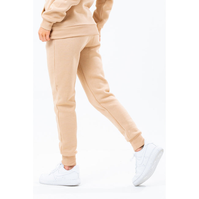 Beige - Side - Hype Womens-Ladies Drawstring Sweatpants