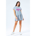 Gray-Pink - Back - Hype Girls Holo Script Frill Dress